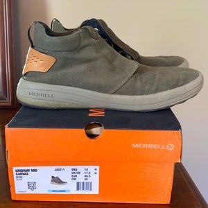 Merrell Gridway Mid Canvas, Size 12, Olive color